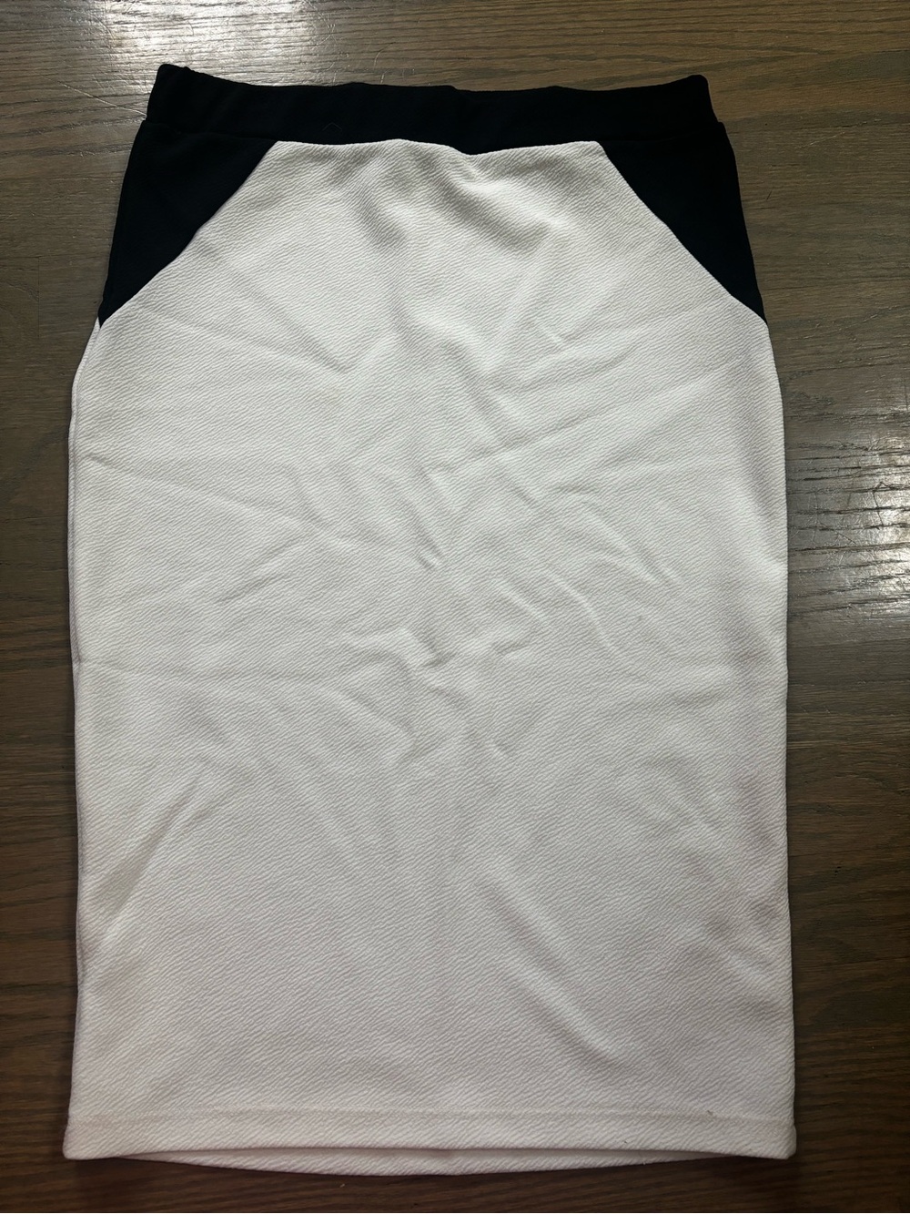 Vintage 2000s fitted white black textured pencil skirt women’s size Large